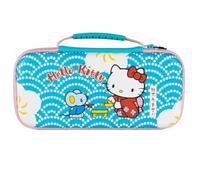 Konix Hello Kitty Housse de protection et transport console Nintendo Switch 2 - Filet rangement accessoires - 8 compartiments jeux - Motif thé - Bleu
