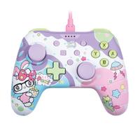 Konix Hello Kitty Manette filaire pour Nintendo Switch, Switch OLED et PC - Fonction vibration - Câble 3 m - Violet et rose