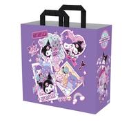 Konix Hello Kitty Sac cabas - Taille M 40 x 45 x 20 cm - Matière recy Motif Kuromi Friends - Violet