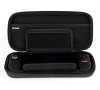 Konix Housse de Protection et Transport Console Nintendo Switch, Switch OLED et Switch 2 - Filet Rangement Accessoires - 8 Compartiments Jeux - Noir