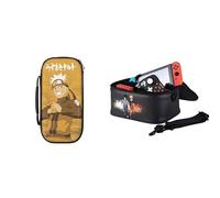 Konix Lot Naruto Shippuden Housse + Sacoche de Protection et Transport pour Consoles, Jeux et Accessoires Nintendo Switch, Switch Lite et Switch OLED