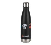 Konix Magic The Gathering Bouteille isotherme - Acier inoxydable - 500 ml - Motif 5 couleurs - Noir