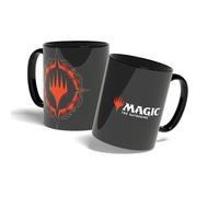 Konix Magic The Gathering Mug - Tasse en céramique - 320 ml - Motif couleur rouge - Noir