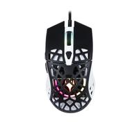 Konix Souris filaire Magic The Gathering Ultra Light 70 g 7 niveaux DPI Rétroéclairage LED Noir/Blanc