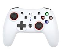 Konix Manette sans fil Snow Nintendo Switch et Switch 2 - Autonomie 12 h - Bluetooth 5.0 10 m - Fonctions Turbo et Auto - Éclairage RVB - Blanc