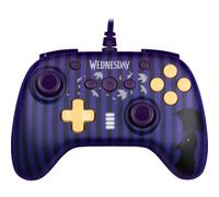 Konix Interactive Manette filaire Mercredi Switch 2/PC – vibration, câble 3 m – violet/noir