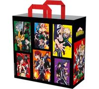 Konix My Hero Academia Sac cabas - Taille M 40 x 45 x 20 cm - Matière recy Motif Multi - Noir