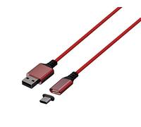 Konix Mythics Câble de charge magnétique premium 3 m type A à C pour manette Xbox Series X|S - Chargement grande vitesse - Rouge