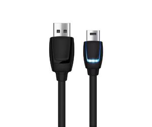 Konix Mythics Cordon de charge pour manette DualSense PS4 - Indicateur LED niveau de batterie - Connexion USB - Câble 3 m - Noir