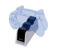 Konix Mythics Double Station de Charge pour manettes DualSense PS5 - Câble USB Type A à C Inclus - Blanc et Noir