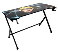 Konix Naruto Shippuden Bureau Gaming 121 x 69 x 76 cm en Forme de Y - Table en Bois et métal - Porte-gobelet - Support Casque - Motif Naruto Rasengan