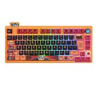 Konix Naruto Shippuden Clavier mécanique AZERTY Filaire/sans Fil - Édition Pro Collector Numérotée - Éclairage LED RVB - Motif Mode Hermite - Orange