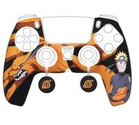 Konix Naruto Shippuden Coque de Protection pour Manette DualSense PS5 - Silicone - Appuie-Pouces - Motif Kurama/Kyûbi et Naruto - Noir