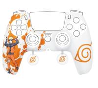Konix Naruto Shippuden Coque de Protection pour Manette DualSense PS5 - Silicone - Appuie-Pouces - Motif Konoha et Naruto - Blanc