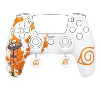 KONIX Naruto Shippuden Coque de protection pour manette DualSense PS5 - Silicone - Croix directionnelle - Motif Konoha et Naruto - Blanc
