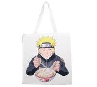 Konix Naruto Shippuden Sac Tote Bag à longues poignées - 38 x 42 cm - 100% polyester - Motif Naruto Ramen - Blanc