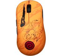 Konix Naruto Shippuden Souris Gaming Filaire/sans Fil PC - Édition Pro Collector Numérotée - 26 000 DPI - Autonomie 70 h - Motif Kurama/Kyûbi - Orange