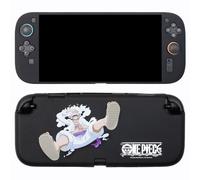 Konix One Piece Coque de protection pour console Nintendo Switch 2 - Silicone antidérapant - Antichoc - Anti-rayures - Motif Luffy Gear 5 - Noir
