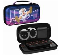 Konix One Piece Housse de Protection et Transport Nintendo Switch 2 - Rangement Accessoires - 8 Compartiments Jeux - Motif Luffy Gear 5 - Violet