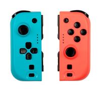 Konix Paire de manettes Joypads Nintendo Switch et Switch OLED - Compatible Nintendo Switch 2 - Autonomie 8 h - Fonction vibration - Bleu et rouge