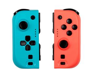 Konix Paire de manettes Joypads Nintendo Switch et Switch OLED - Compatible Nintendo Switch 2 - Autonomie 8 h - Fonction vibration - Bleu et rouge
