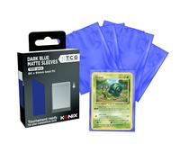 Konix Protège-cartes Dark Blue Matte Sleeves 66 x 91 mm compétition - 100 pochettes - Compatible Magic The Gathering, Pokémon - Plastique - Bleu foncé