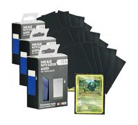 Konix Protège-cartes Dark Blue Matte Sleeves 66 x 91 mm compétition - 100 pochettes - Compatible Magic The Gathering, Pokémon - Plastique - Bleu foncé (Lot de 3)