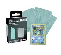 Konix Protège-cartes Teal Matte Sleeves 66 x 91 mm compétition - 100 pochettes - Compatible Magic The Gathering, Pokémon - Plastique - Bleu turquoise