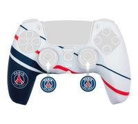 Konix PSG Coque de Protection pour Manette DualSense PS5 - Silicone - Appuie-Pouces - Bleu, Blanc et Rouge