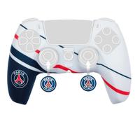Konix PSG Coque de Protection pour Manette DualSense PS5 - Silicone - Appuie-Pouces - Bleu, Blanc et Rouge