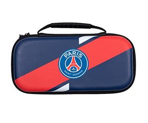 Konix PSG Housse de Protection et Transport pour Consoles Nintendo Switch, Switch Lite et Switch OLED - Rangement 8 Jeux - Bleu Marine et Rouge