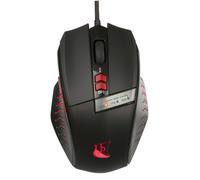 Konix Drakkar Souris Gaming Filaire Runemaster Evo pour PC - Rétroéclairage LED - Connexion USB - Câble 1,8 m - Noir et Rouge