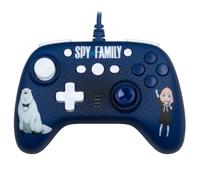 Konix Spy x Family Manette filaire pour Nintendo Switch, Switch 2 et PC - Fonction vibration - Câble 3 m - Motif Anya et Bond Forger - Bleu
