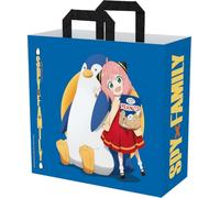 Konix Spy x Family Sac cabas - Taille 40 x 45 x 20 cm - Matière recyclée - Motif Anya et Fluffy Puffy - Bleu