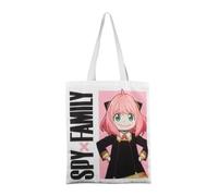 Konix Spy x Family Sac Tote Bag à longues poignées - Taille 38 x 42 cm - 100% polyester - Motif Anya - Blanc