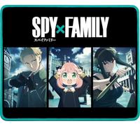 Konix Spy x Family Tapis de Souris Gaming 32 x 27 cm - Surface Microfibre antidérapante - Caoutchouc - Noir et Bleu