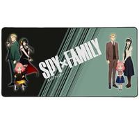 Konix Spy x Family Tapis de souris gaming XXL 90 x 46 cm - Surface microfibre antidérapante - Caoutchouc - Vert et noir