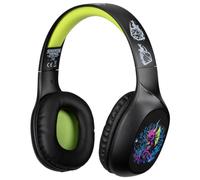 Konix Stranger Things Casque Audio sans Fil Bluetooth 5.3 PC, Smartphones, tablettes - Microphone - Autonomie 30 h - Câble Jack 3,5 mm - Noir et Jaune