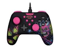 Konix Stranger Things Manette filaire pour Nintendo Switch, Switch 2 et PC - Fonction vibration - Câble 3 m - Noir et rose