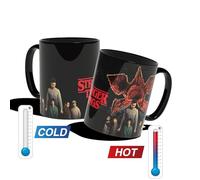 Konix Stranger Things Mug thermoréactif - 320 ml - Motif Team vs Demogorgon - Noir