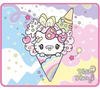 Konix Tapis de souris gaming Hello Kitty 32 x 27 cm microfibre antidérapante caoutchouc motif glace