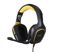 Konix UFC Casque Gaming Filaire pour PS4, PS5, Switch, Xbox One et Series X|S - Microphone 45° - Câble 1,5 m - Prise Jack 3,5 mm - Noir et Or