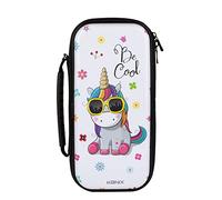 Konix Unik Housse de Protection et Transport pour Consoles Nintendo Switch, Switch Lite et Switch OLED - Rangement 8 Jeux - Motif Be Cool, Licorne