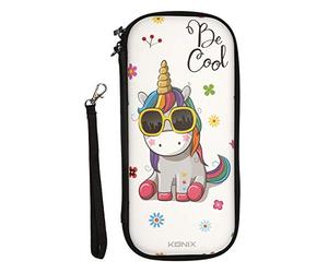 Konix Unik Housse étui de Protection et Transport pour Console Nintendo Switch - Rangement 8 Jeux - Motif Be Cool Licorne