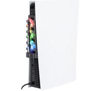 Konix Ventilateur de refroidissement pour console PS5 - Éclairage LED RVB - 21 x 68 x 40 cm - 3 vitesses - Port USB 3.0 - Noir