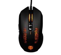 Konix World of Tanks Souris Filaire Shooter M-30 pour Bureau PC Gaming - 8 Boutons - Résolution 3 200 DPI - Rétroéclairage LED Orange