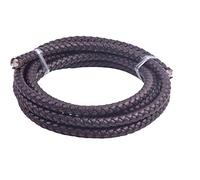 KONMAY Cordon en cuir véritable tressé, rond, 1,8 m x 8 mm, marron vieilli (Antique Brown)