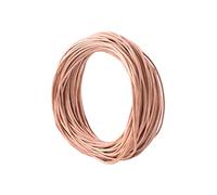 KONMAY Cordon rond en cuir véritable - 22.5 m 2.0mm Cordon Rond en Cuir Pour La Fabrication de Bijoux, Naturel