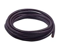 KONMAY Cordon Rond en Cuir véritable - 3 m 6.0mm Cordon Rond en Cuir pour La Fabrication de Bijoux,Brun