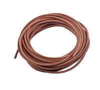 KONMAY Cordon Rond en Cuir véritable - 9.2 m 3.0mm Cordon Rond en Cuir pour La Fabrication de Bijoux, Naturel